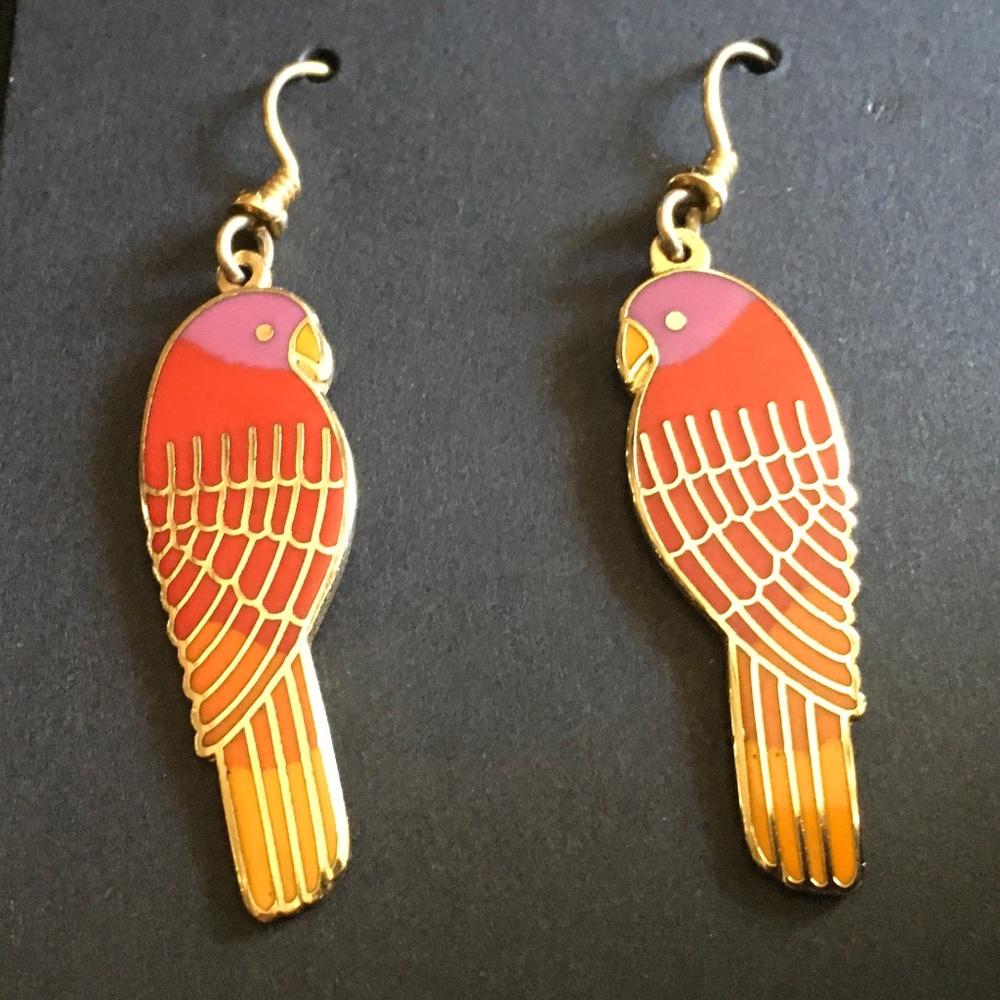 Laurel Burch 1980’s “Lorikeets” Earrings